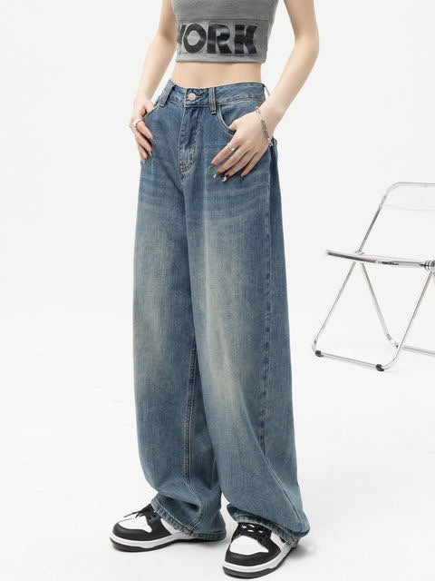 Jeans Rectos de Cintura Alta Holgados para Mujer - Image 14