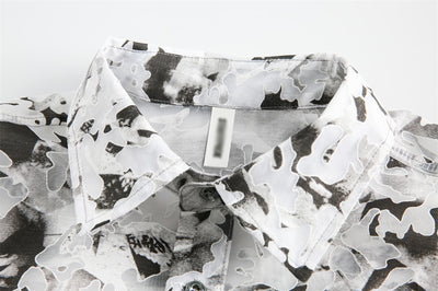 Camisa Manga Corta Tie-Dye Contraste para Hombre - Image 32