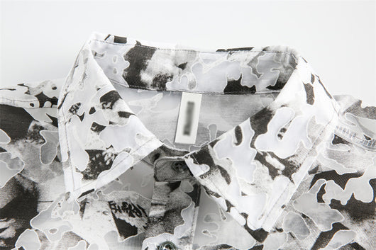 Camisa Manga Corta Tie-Dye Contraste para Hombre - Image 32
