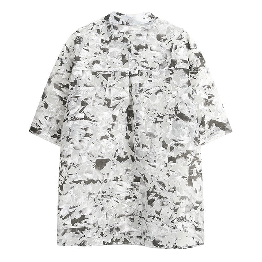 Camisa Manga Corta Tie-Dye Contraste para Hombre - Image 33