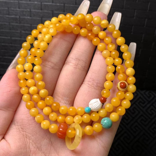 Pulsera Múltiple de Cera de Abeja y Flores de Miel Natural - Image 9