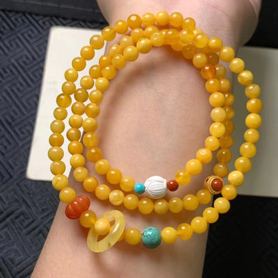 Pulsera Múltiple de Cera de Abeja y Flores de Miel Natural - Image 10