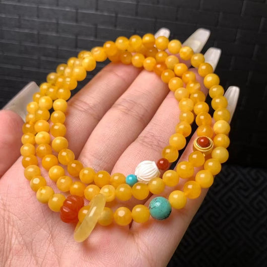 Pulsera Múltiple de Cera de Abeja y Flores de Miel Natural - Image 11