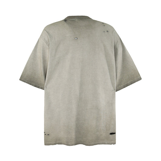 Camiseta Punk Desgastada de Manga Corta para Hombre - Image 25
