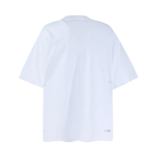 Camiseta Punk Desgastada de Manga Corta para Hombre - Image 31