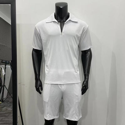 Conjunto Casual de Verano para Hombre - Polo con Cierre y Shorts con Cordón - Image 23