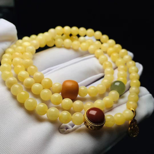 Pulsera de Cera de Abeja Natural con Círculos Múltiples para Mujer - Image 9