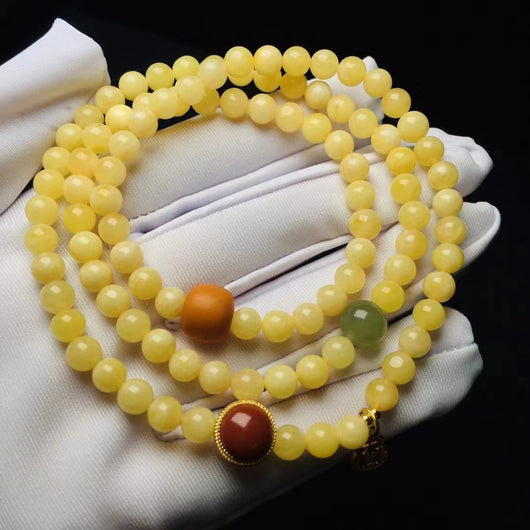 Pulsera de Cera de Abeja Natural con Círculos Múltiples para Mujer - Image 11
