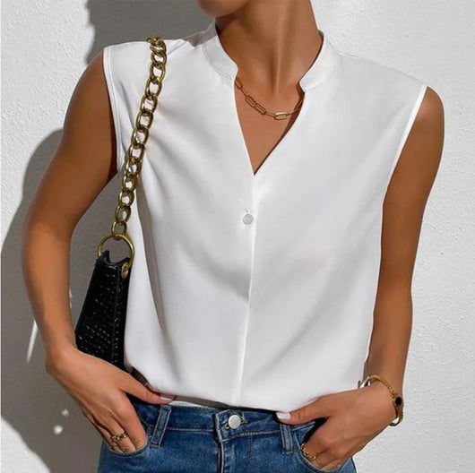 Chaleco Clásico de Escote V para Mujer - Diseño Minimalista sin Mangas - Image 16