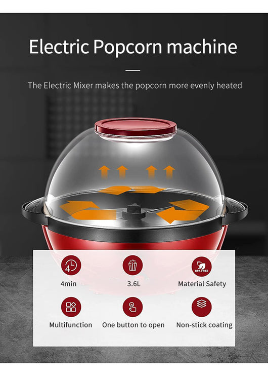 Máquina de Palomitas Eléctrica 850W - Image 8