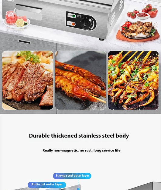 Plancha Comercial Eléctrica y de Gas para Fideos Fríos y Asados - Image 23