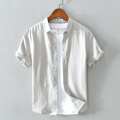Camisa de Lino NEVIO con Mangas Enrolladas - Comodidad y Estilo - Image 12