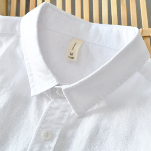 Camisa de Lino NEVIO con Mangas Enrolladas - Comodidad y Estilo - Image 15