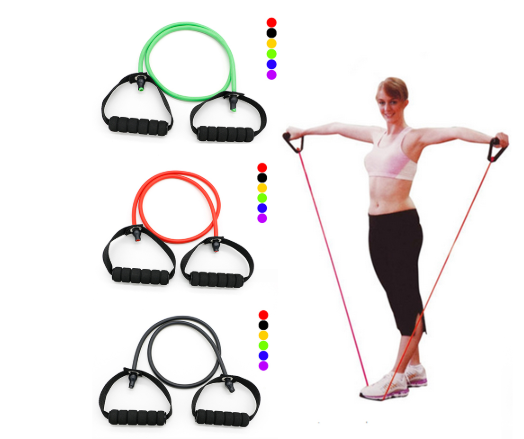 Bandas de Resistencia Látex para Ejercicio, Yoga y Crossfit