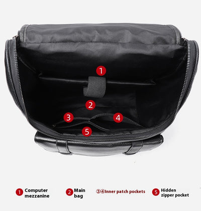Mochila de Cuero Genuino Gran Capacidad Premium - Image 28
