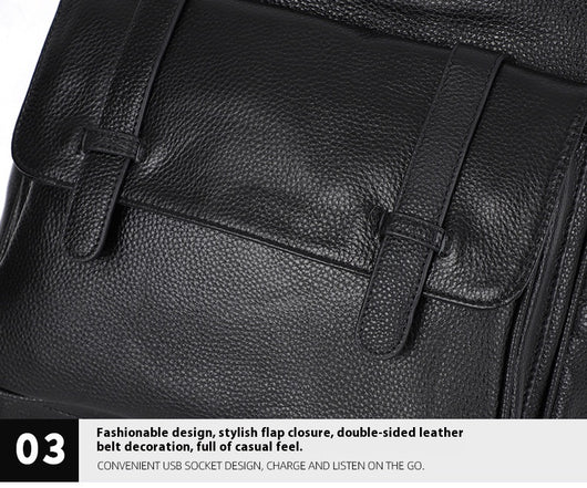 Mochila de Cuero Genuino Gran Capacidad Premium - Image 34