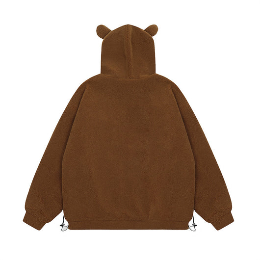 Suéter Abrigo Infantil con Capucha de Orejas de Osito y Máscara - Image 28