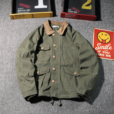 Chaqueta de Trabajo Vintage Desgastada con Estilo Trendy - Image 15