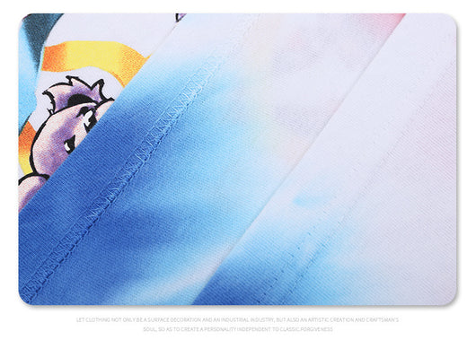 Playera Tie-Dye Estampada Suelta para Hombre - Image 15