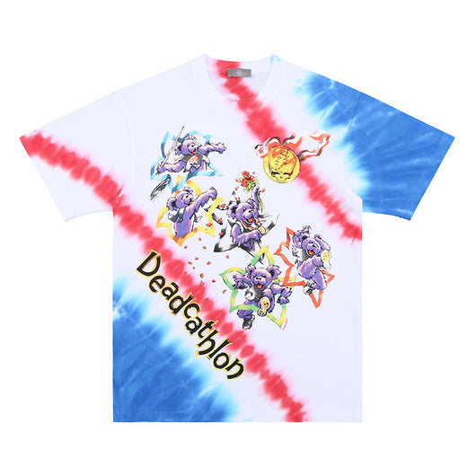 Playera Tie-Dye Estampada Suelta para Hombre - Image 20