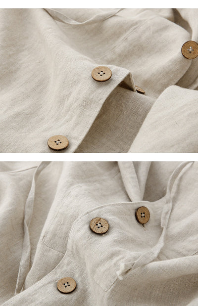 Chaqueta Lino Casual con Capucha - Suelta y Transpirable - Image 17