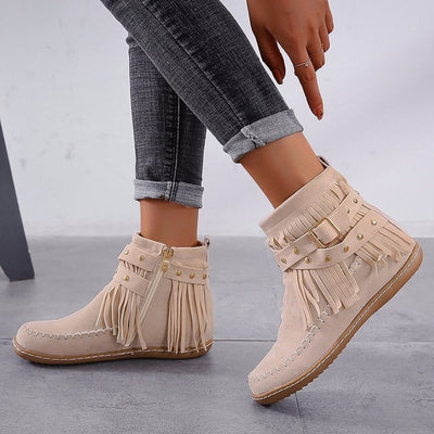 Botas Martin Cortas Talla Grande con Tachas y Hebilla - Estilo Casual Versátil - Image 10