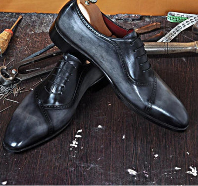 Zapatos Casuales de Cuero para Hombre con Degradado de Color y Punta Redonda - Image 12