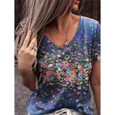 Blusa Estival Mujer con Estampado Colorido Manga Corta - Image 12