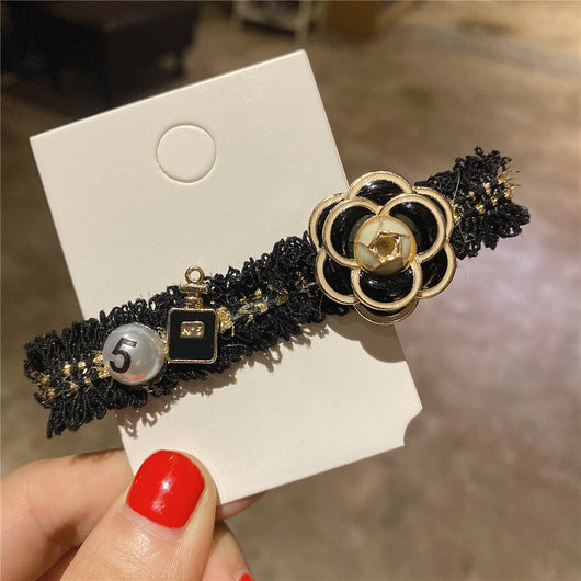 Pasador para Cabello con Diamantes Checos y Respaldo de Lana - Image 9