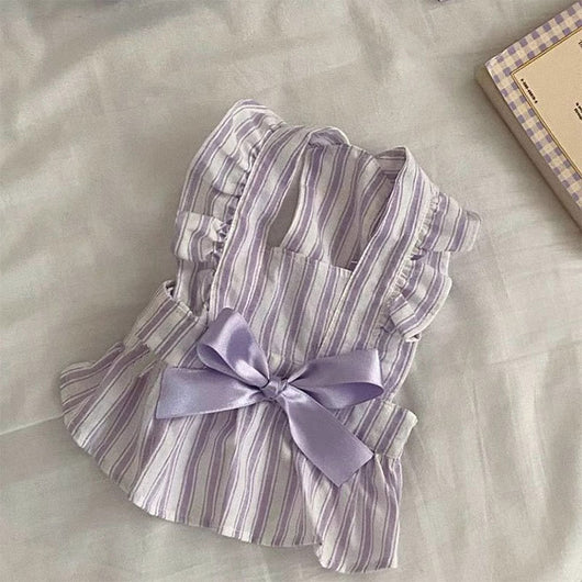Vestido Princesa para Perro con Mangas Volantes y Rayas Adorables - Image 10