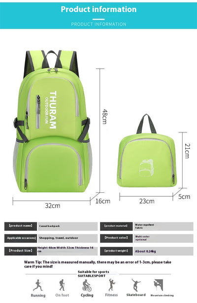 Mochila de Viaje Plegable de Gran Capacidad para Senderismo y Escalada - Image 11