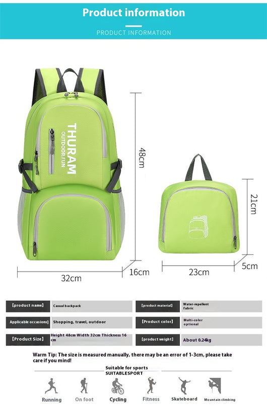 Mochila de Viaje Plegable de Gran Capacidad para Senderismo y Escalada - Image 11