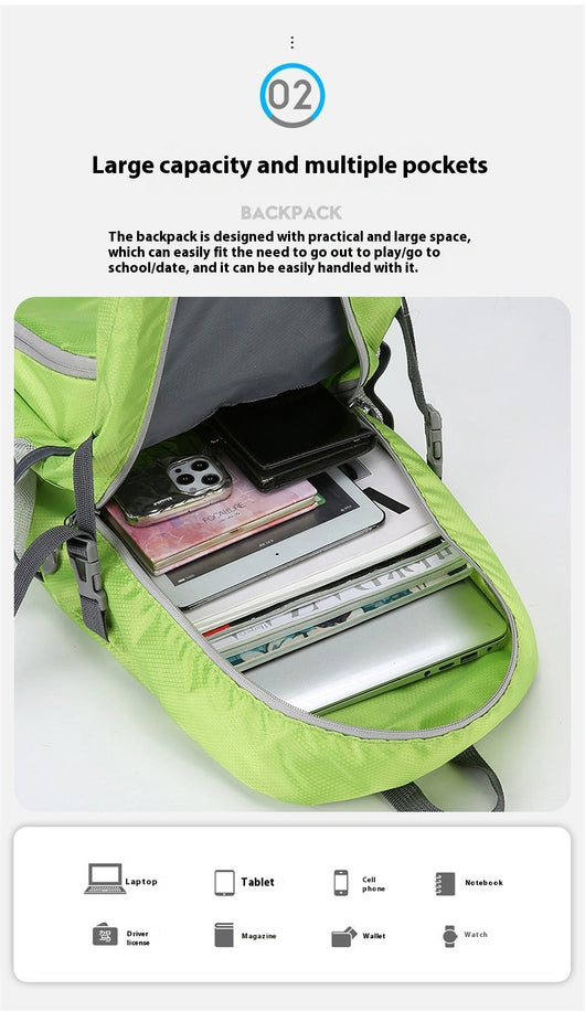 Mochila de Viaje Plegable de Gran Capacidad para Senderismo y Escalada - Image 19