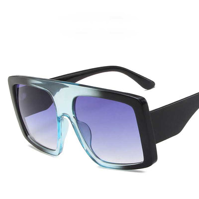 Large frame sunglasses with a brown and pink gradient full frame and brown gradient lenses. - Image 8