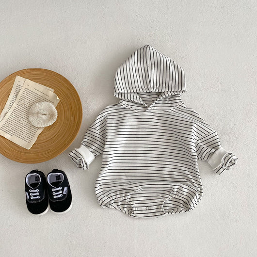 Mameluco Infantil con Capucha y Rayas Elegantes - Image 22