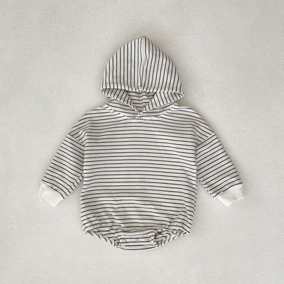 Mameluco Infantil con Capucha y Rayas Elegantes - Image 27