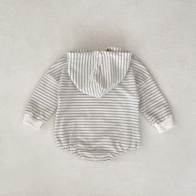 Mameluco Infantil con Capucha y Rayas Elegantes - Image 37