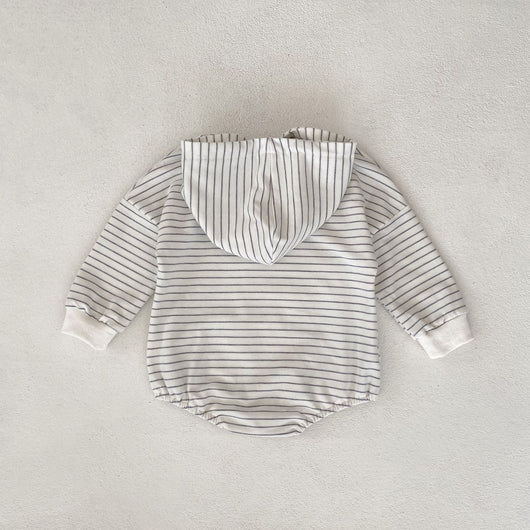 Mameluco Infantil con Capucha y Rayas Elegantes - Image 37