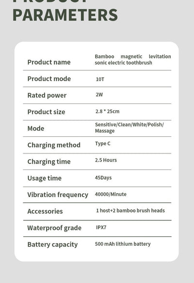 Cepillo de Dientes Eléctrico Recargable USB con Bambú Ecológico - Image 11