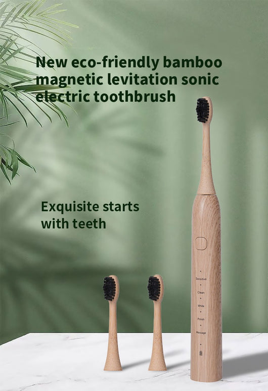 Cepillo de Dientes Eléctrico Recargable USB con Bambú Ecológico - Image 12