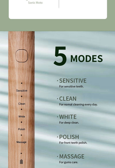 Cepillo de Dientes Eléctrico Recargable USB con Bambú Ecológico - Image 17