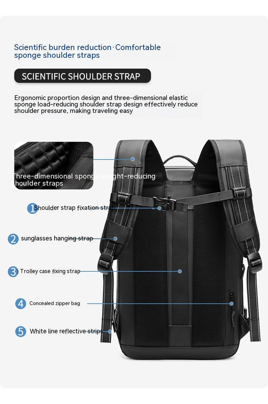 Mochila de Viaje Minimalista de Gran Capacidad Multifuncional para Hombre - Image 24