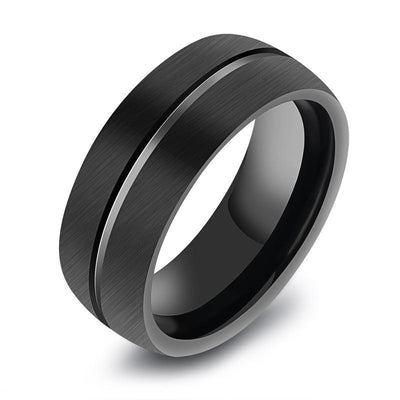 Anillo de Acero Titanio Negro Intenso - Image 7
