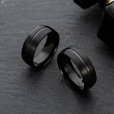 Anillo de Acero Titanio Negro Intenso - Image 8