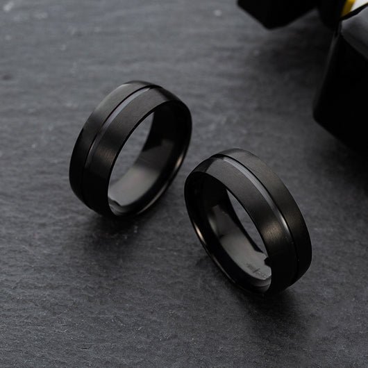 Anillo de Acero Titanio Negro Intenso - Image 8
