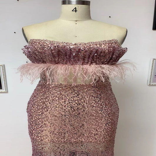 Vestido Tubo Lentejuelas Elegancia Temperamento Mujer - Image 12