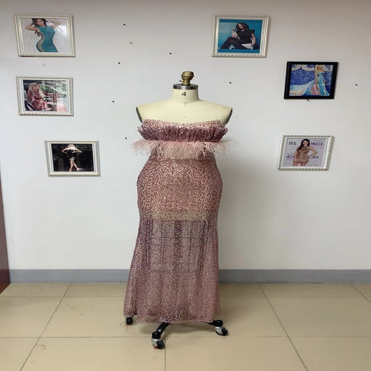 Vestido Tubo Lentejuelas Elegancia Temperamento Mujer - Image 15