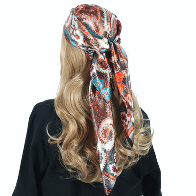 Pañuelo Estampado Cadena para Mujer - Kerchief Satinado 90x90cm - Image 29