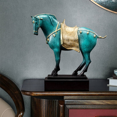Decoración de Caballo en Cobre Puro Estilo Sancai - Image 10