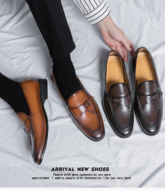 Zapatos de Cuero Premium con Cierre Fácil para Hombre - Image 39
